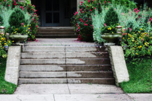 concrete front porch